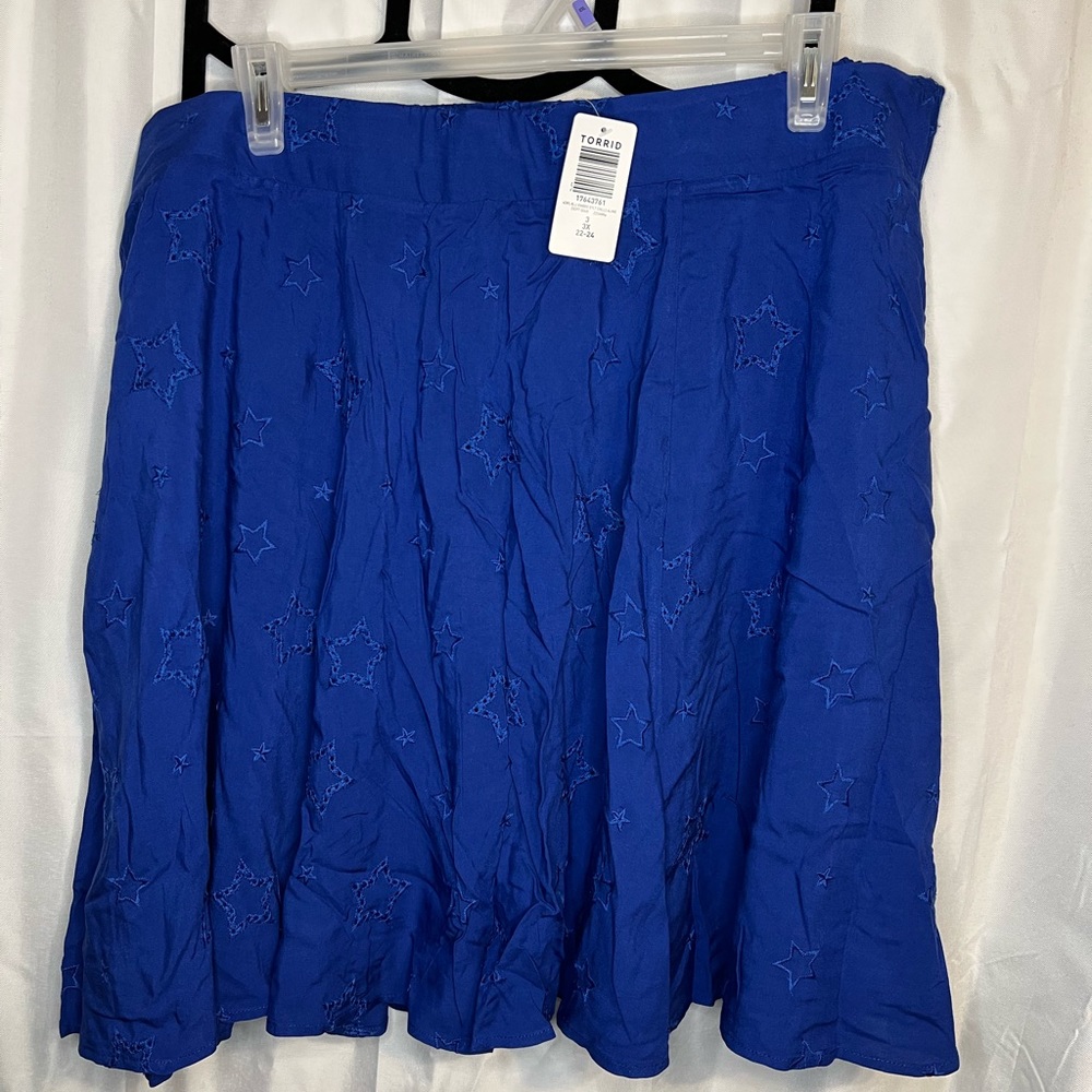 Torrid blue eyelet skirt